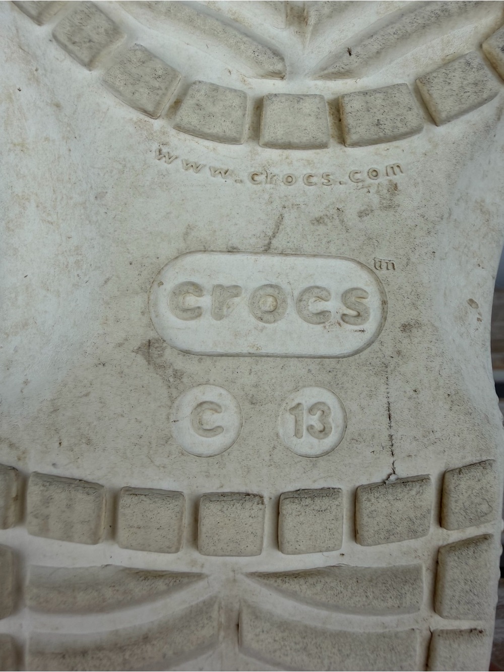 Crocs Kids floral Classic Crafted Daisy Clogs in the color Chalk size C13 - Picture 11 of 13